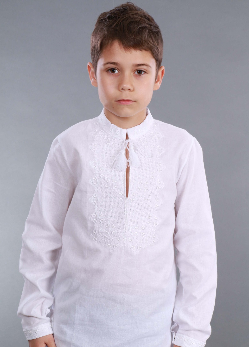 Вышиванка белым по белому для мальчика домотканка BeART твори мир (212615022)