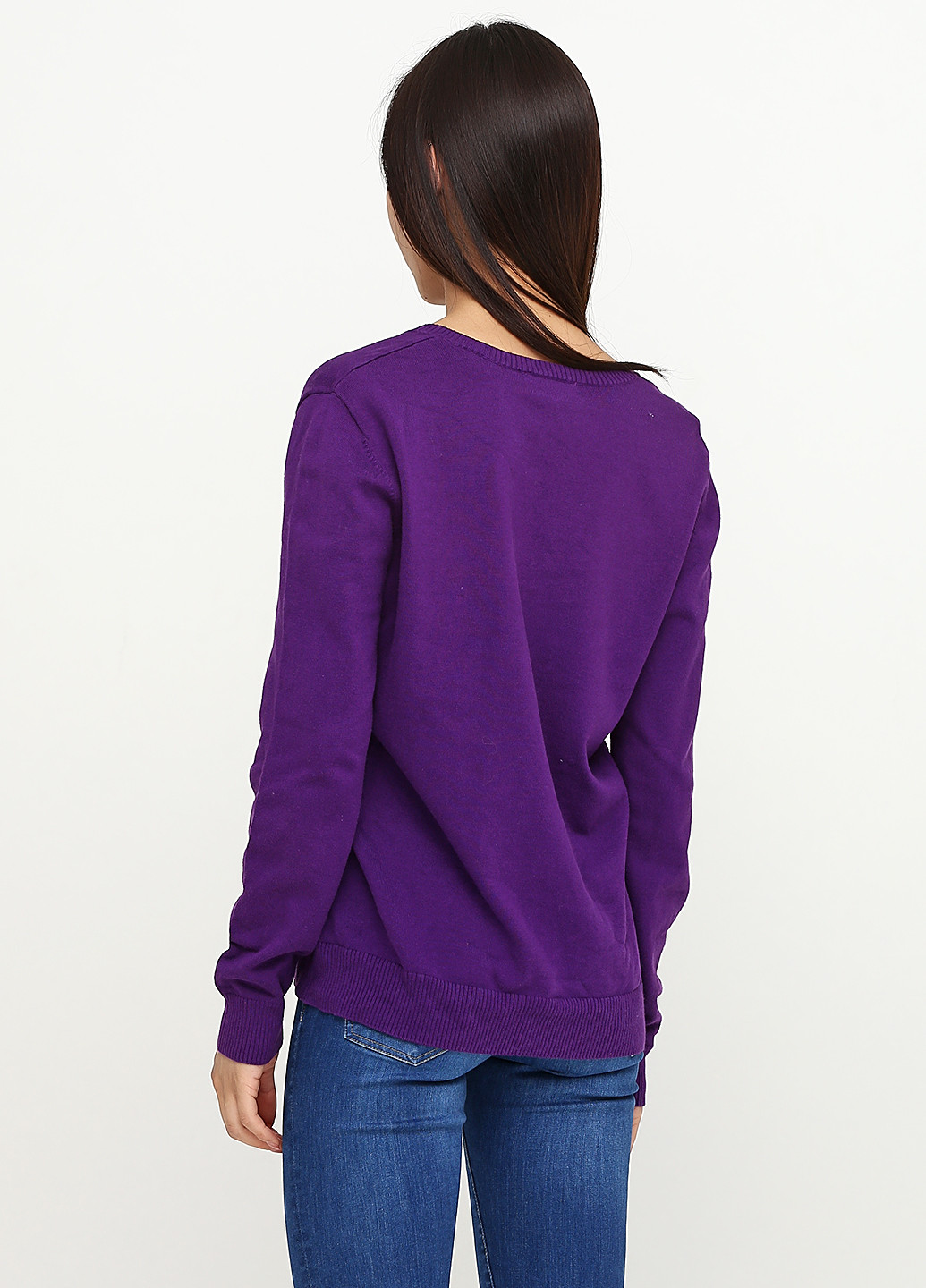 Темно-фіолетовий демісезонний пуловер пуловер Lands' End