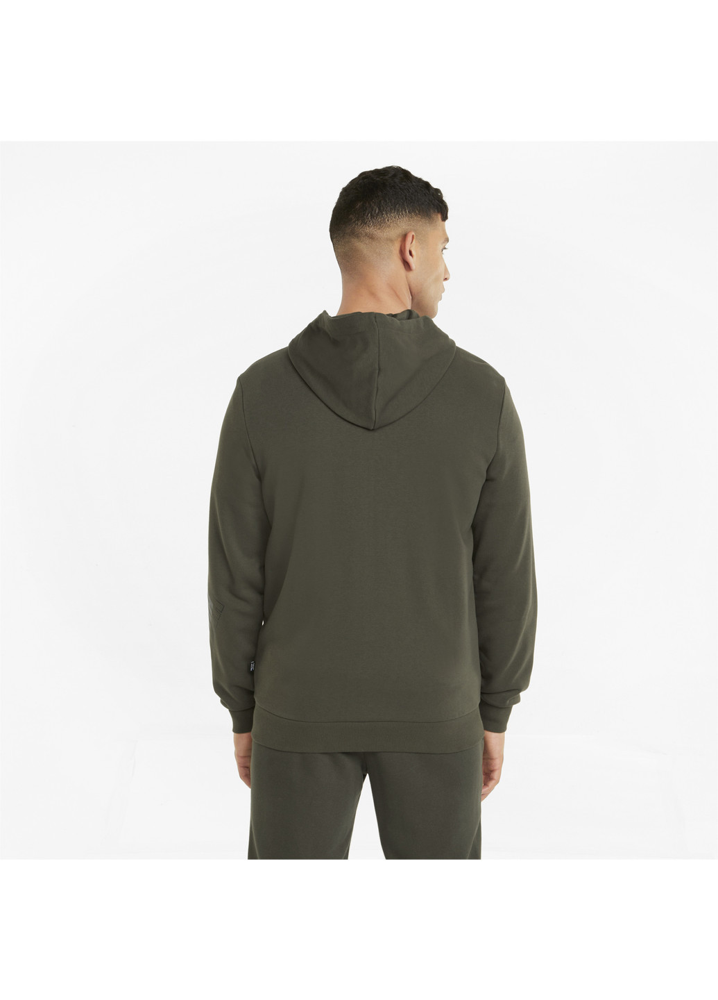 Зеленая демисезонная толстовка power full-zip men's hoodie Puma