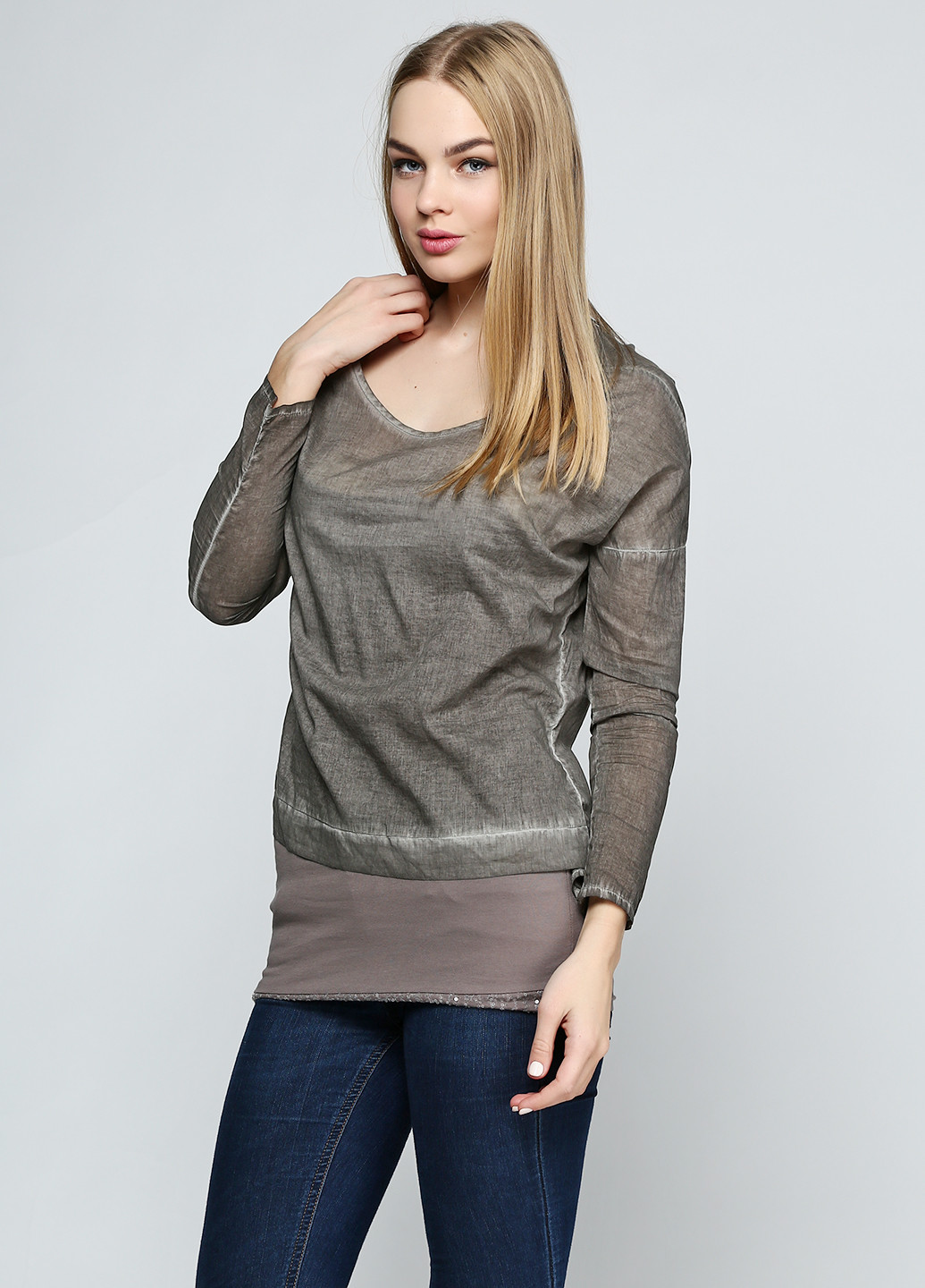 Коричневий демісезонний комплект (блуза, майка) Comma