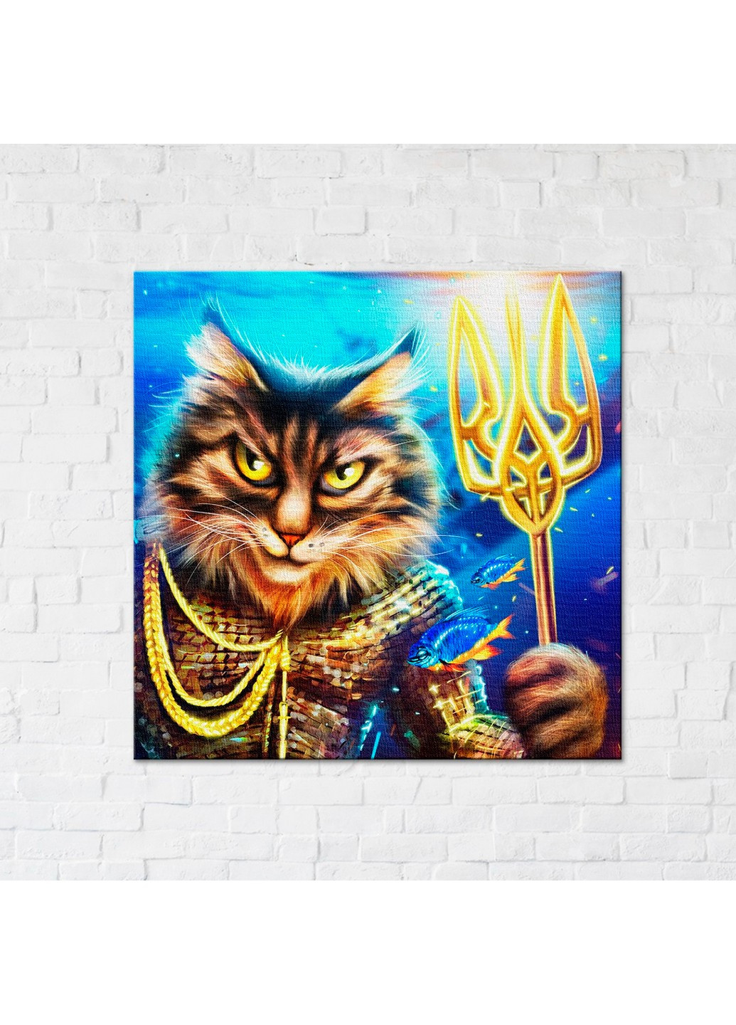 Картина-постер котик украинский Нептун ©Марианна Пащук 50х50 см Brushme (255373737)