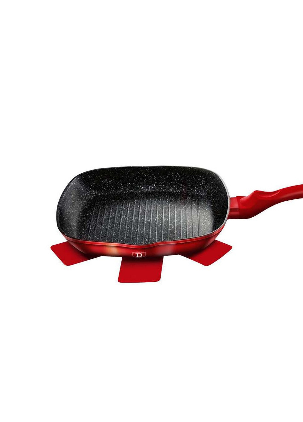 Сковорода-гриль Burgundy Metallic Line 28 * 28 * 4,1 BH-1 271-N Berlinger Haus (233116245)