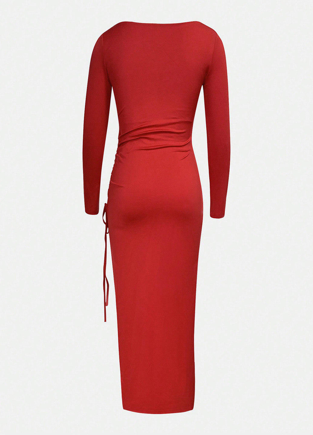 Красное вечернее платье годе SHEIN однотонное
