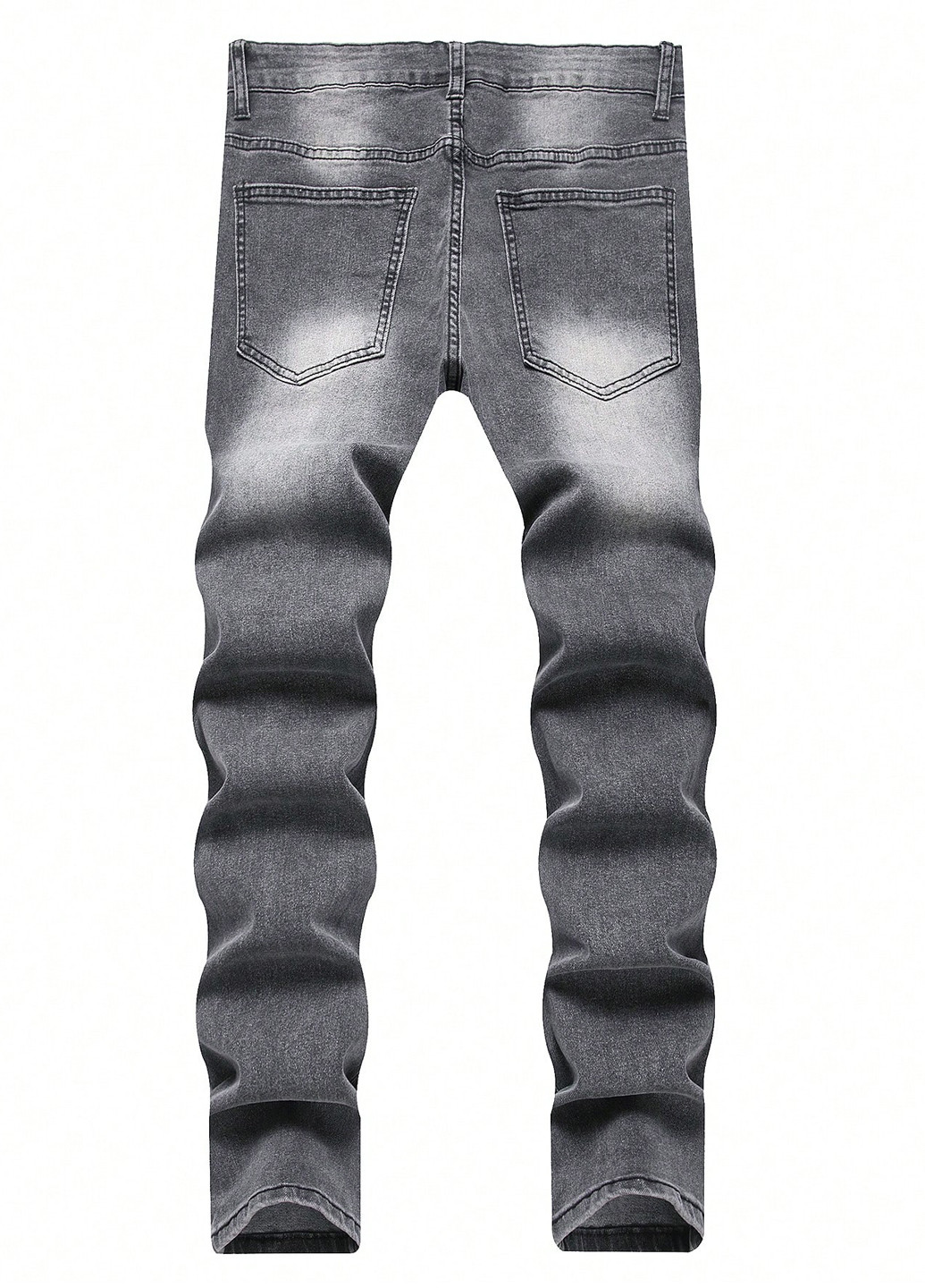 Серые демисезонные скинни джинсы SHEIN