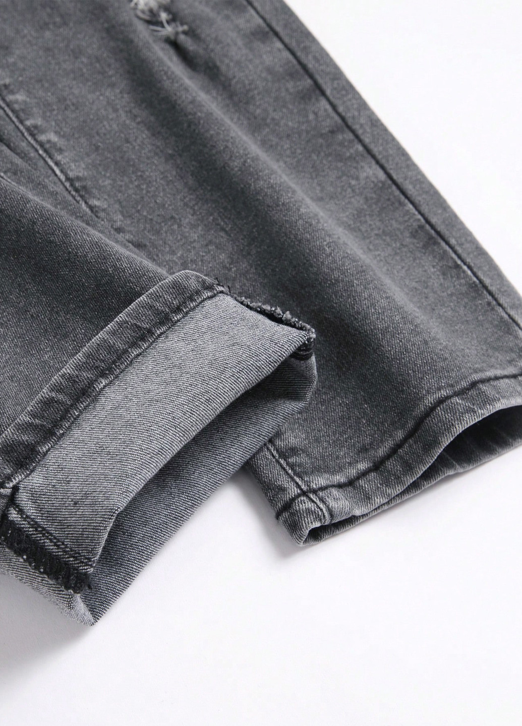 Серые демисезонные скинни джинсы SHEIN