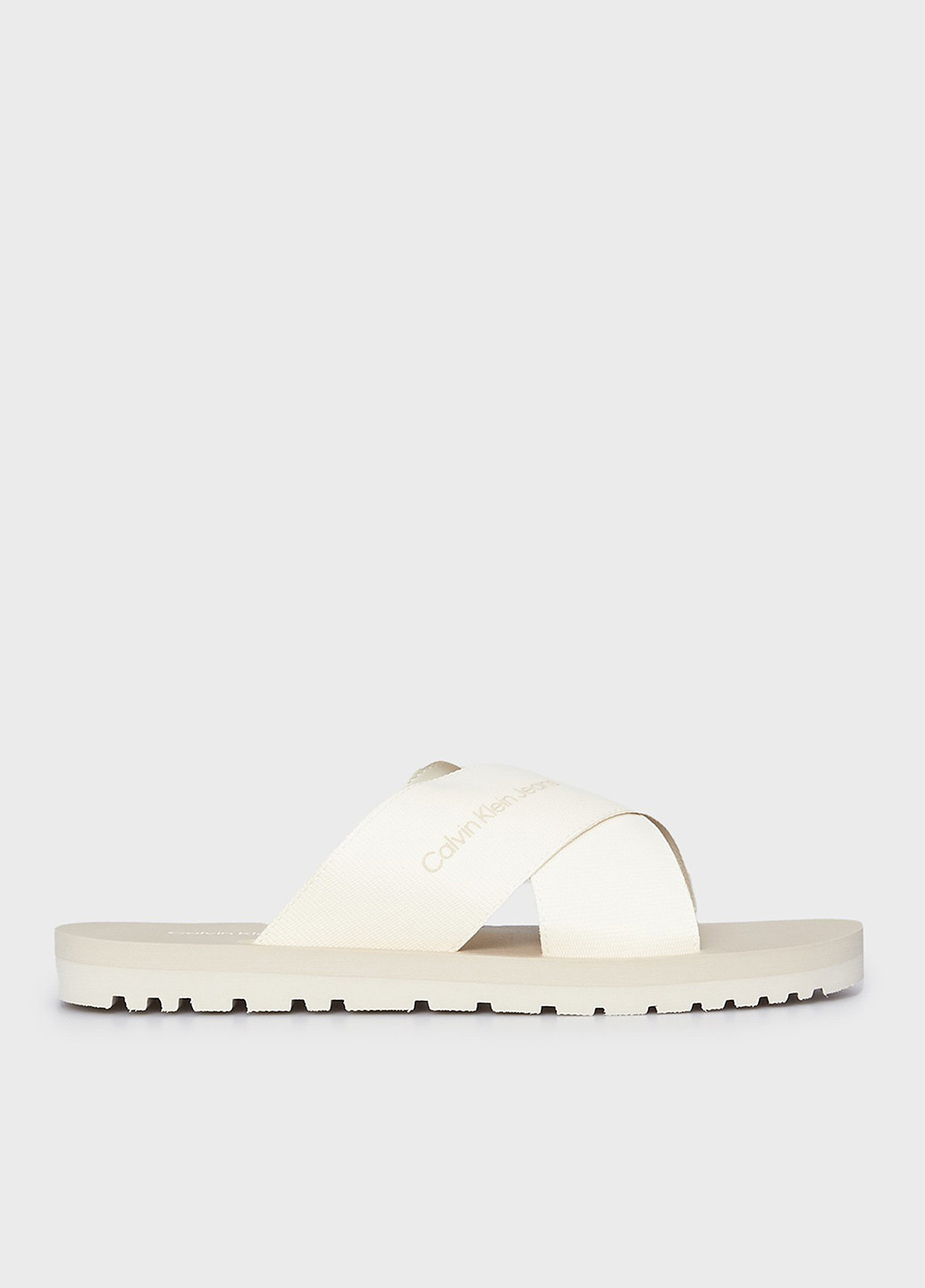 Белые кэжуал, пляжные шлепанцы Calvin Klein Jeans