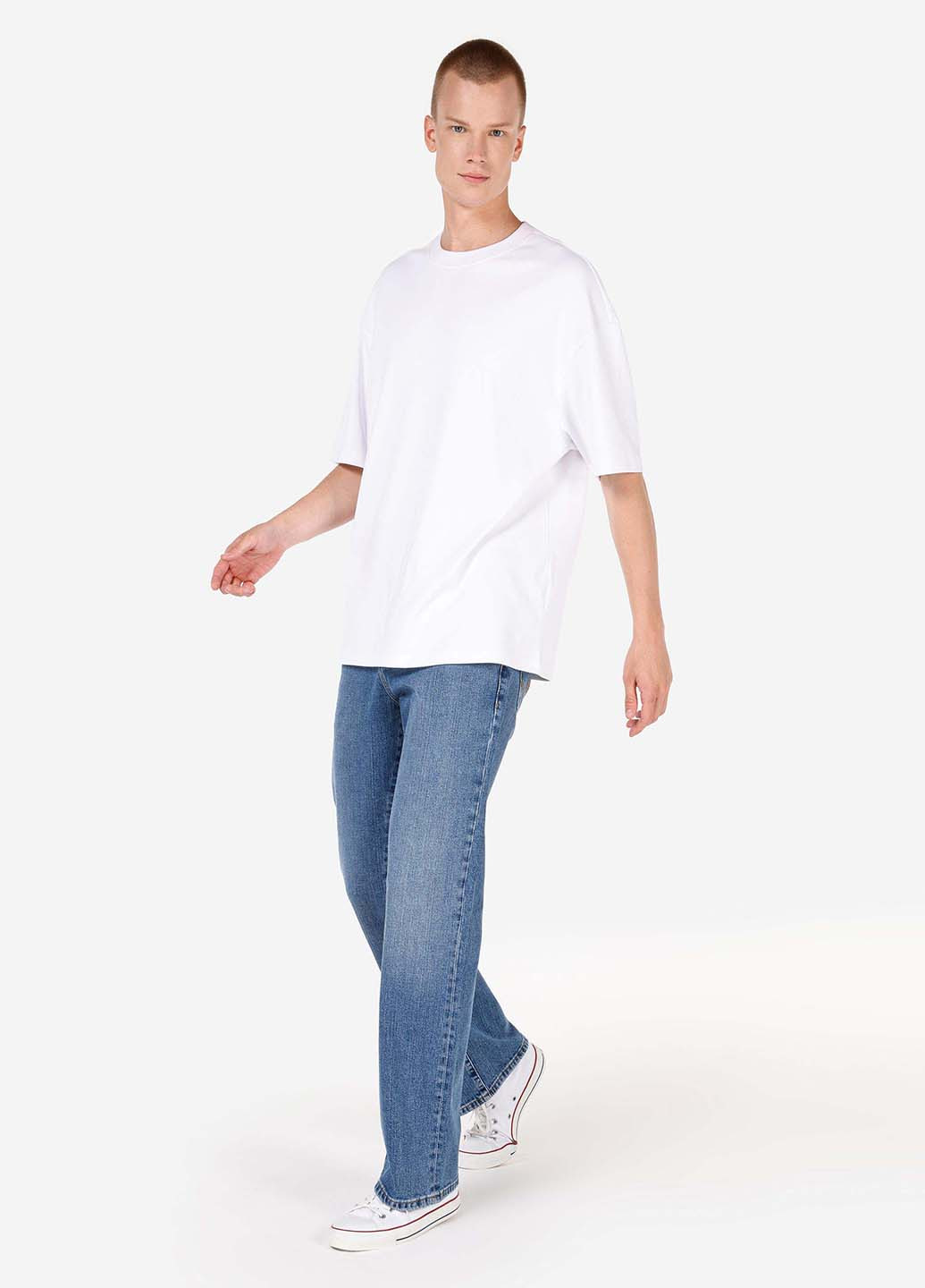 Синие демисезонные прямые джинсы Colin's