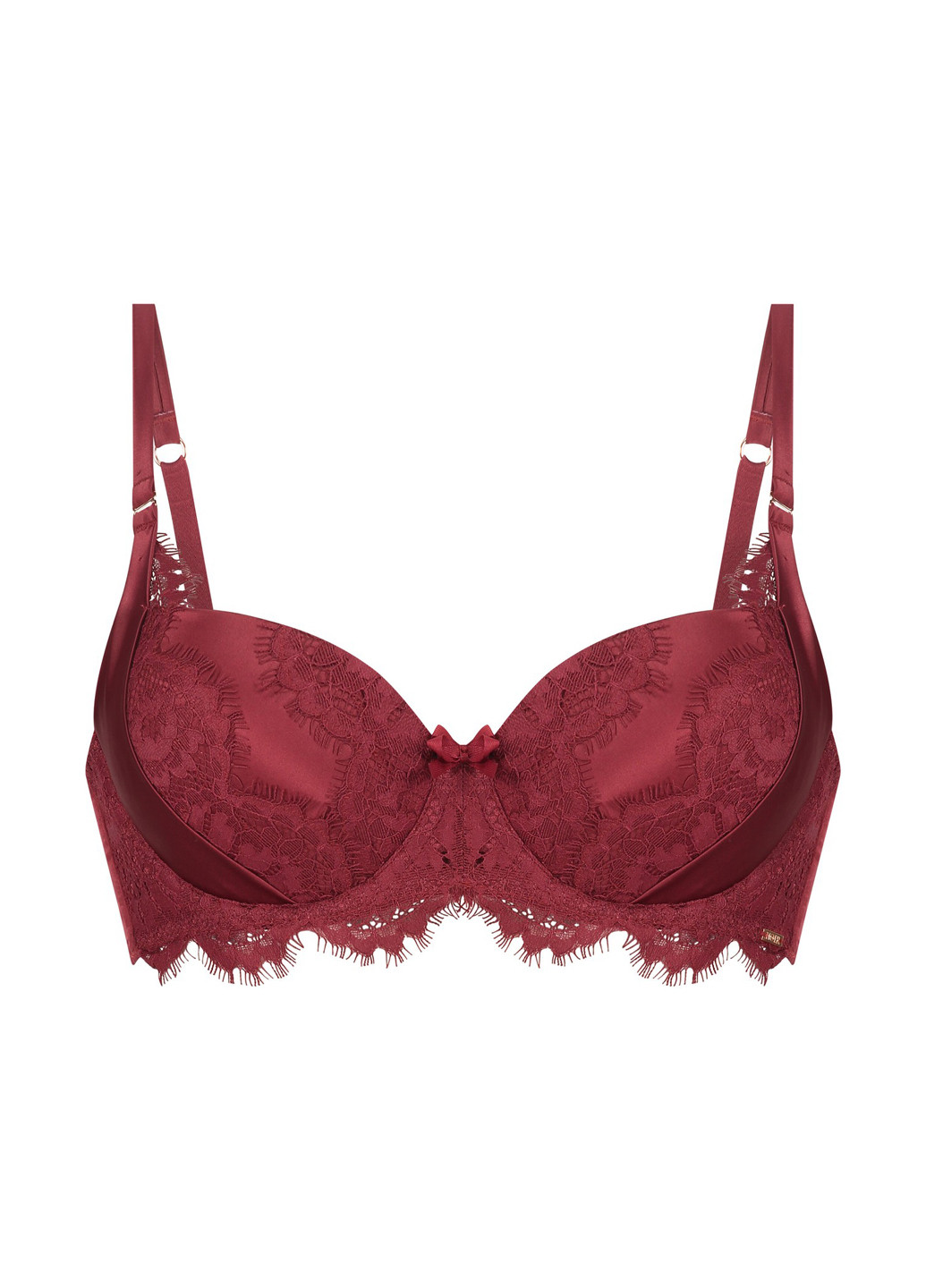 Бордовий балконет бюстгальтер Hunkemoller з кісточками поліамід