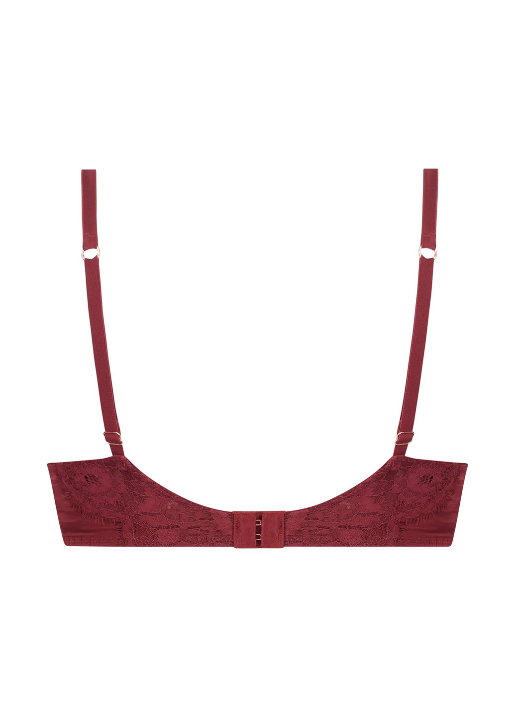 Бордовий балконет бюстгальтер Hunkemoller з кісточками поліамід