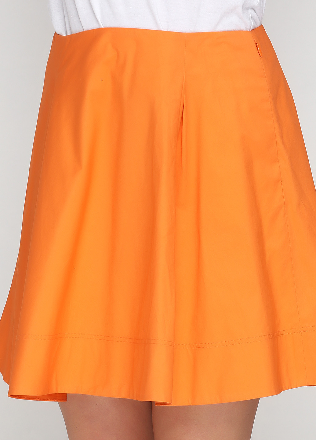 Оранжевая кэжуал однотонная юбка Ralph Lauren клешированная