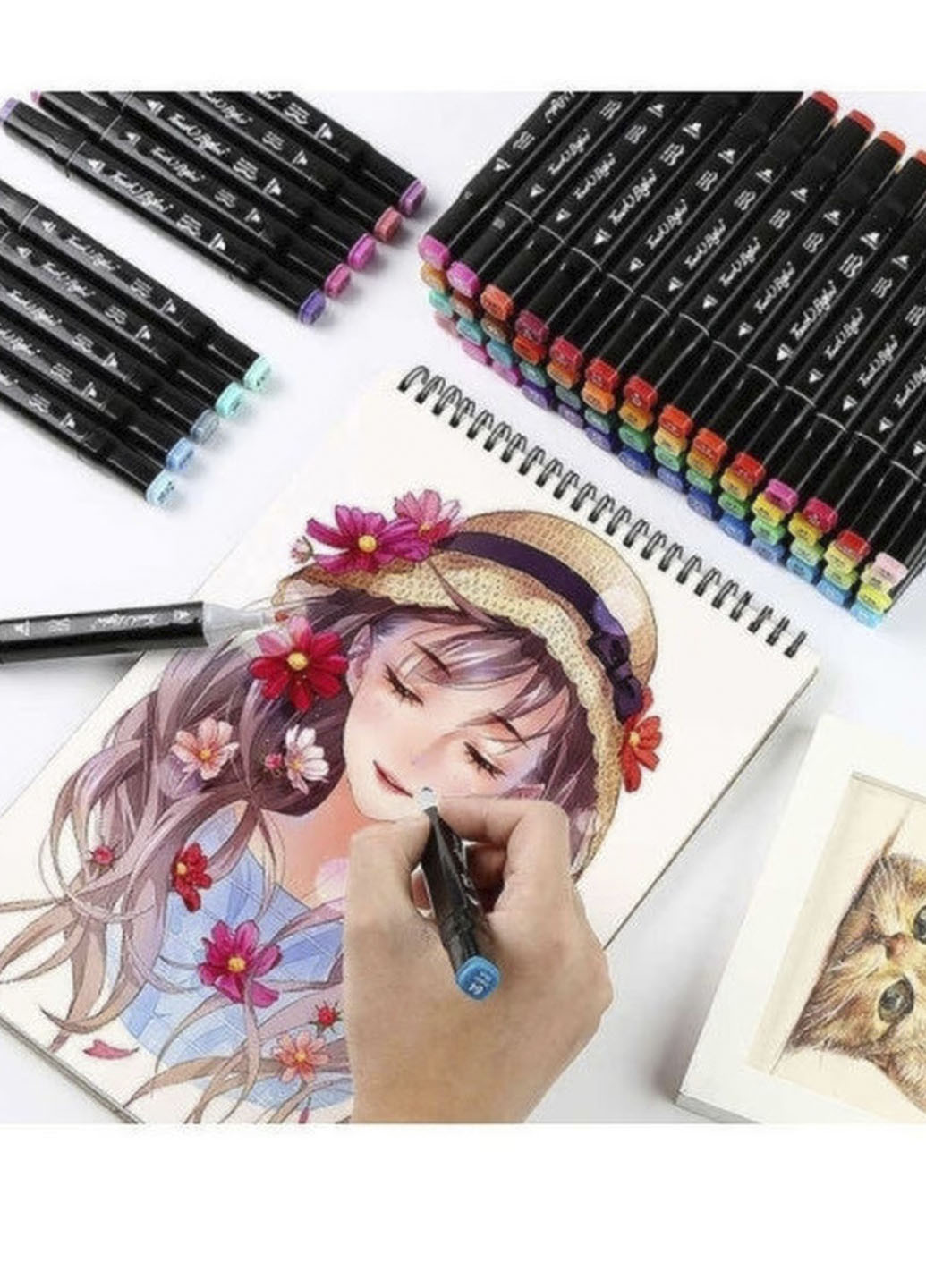 Набір скетч-маркерів 120 шт. для малювання двосторонніх Touch Good Idea (252527868)