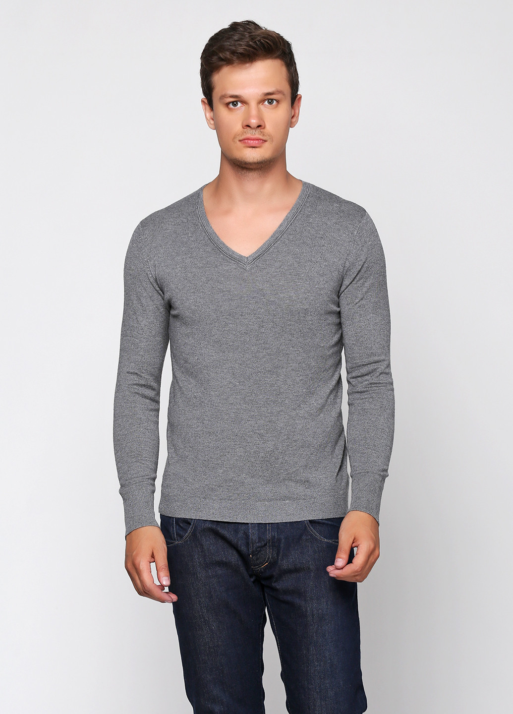 Сірий демісезонний пуловер пуловер Zara Man