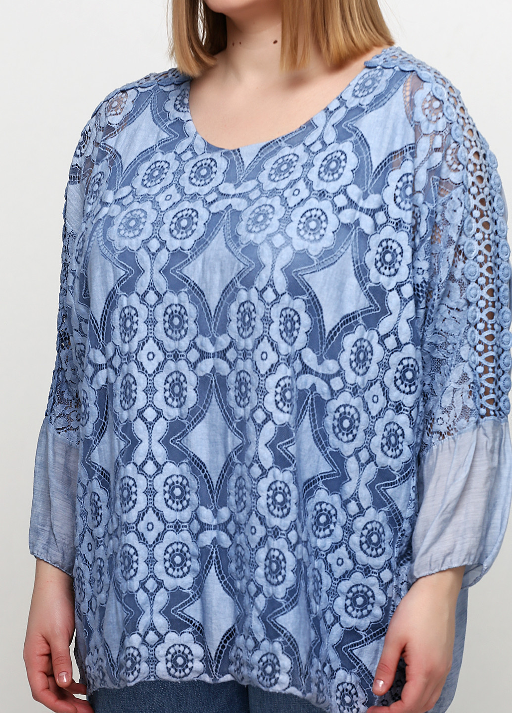 Синяя демисезонная блуза Made in Italy