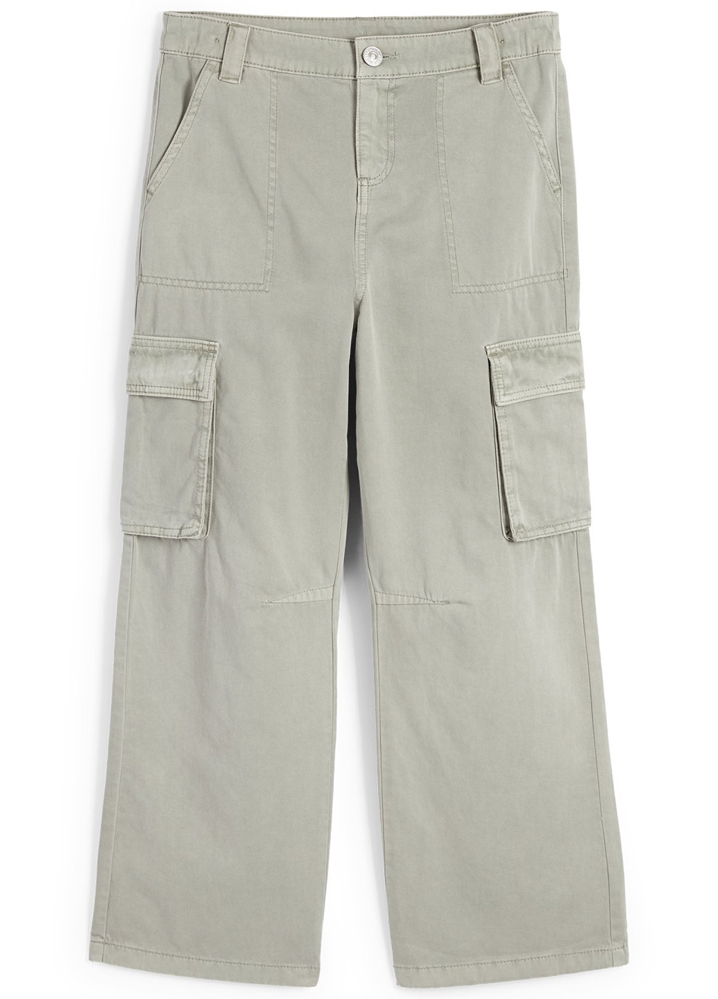 Серо-зеленые кэжуал демисезонные карго брюки C&A
