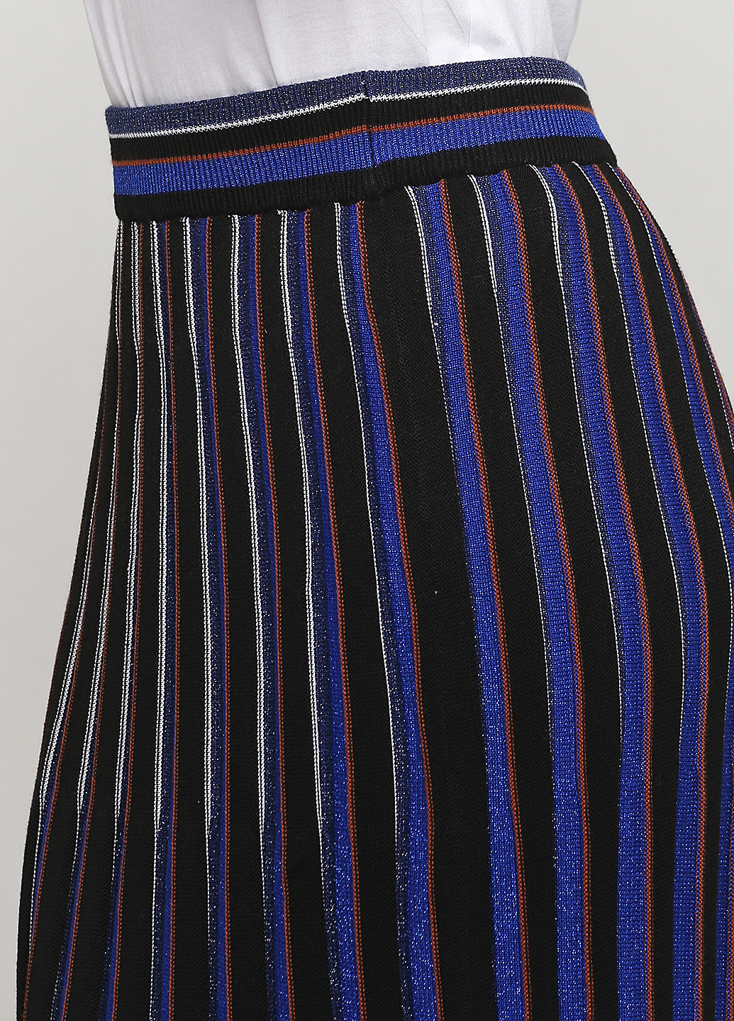 Синяя кэжуал в полоску юбка BRANDTEX COPENHAGEN