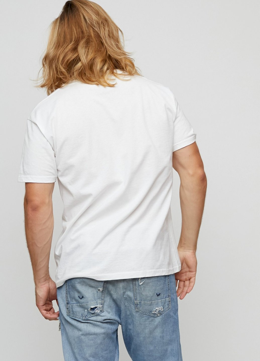 Белая футболка мужская basic /air print/ YAPPI