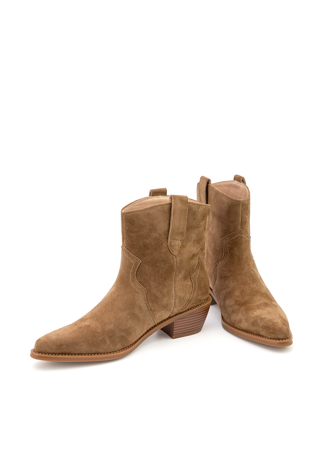 Осенние ботинки Respect без декора из натурального велюра