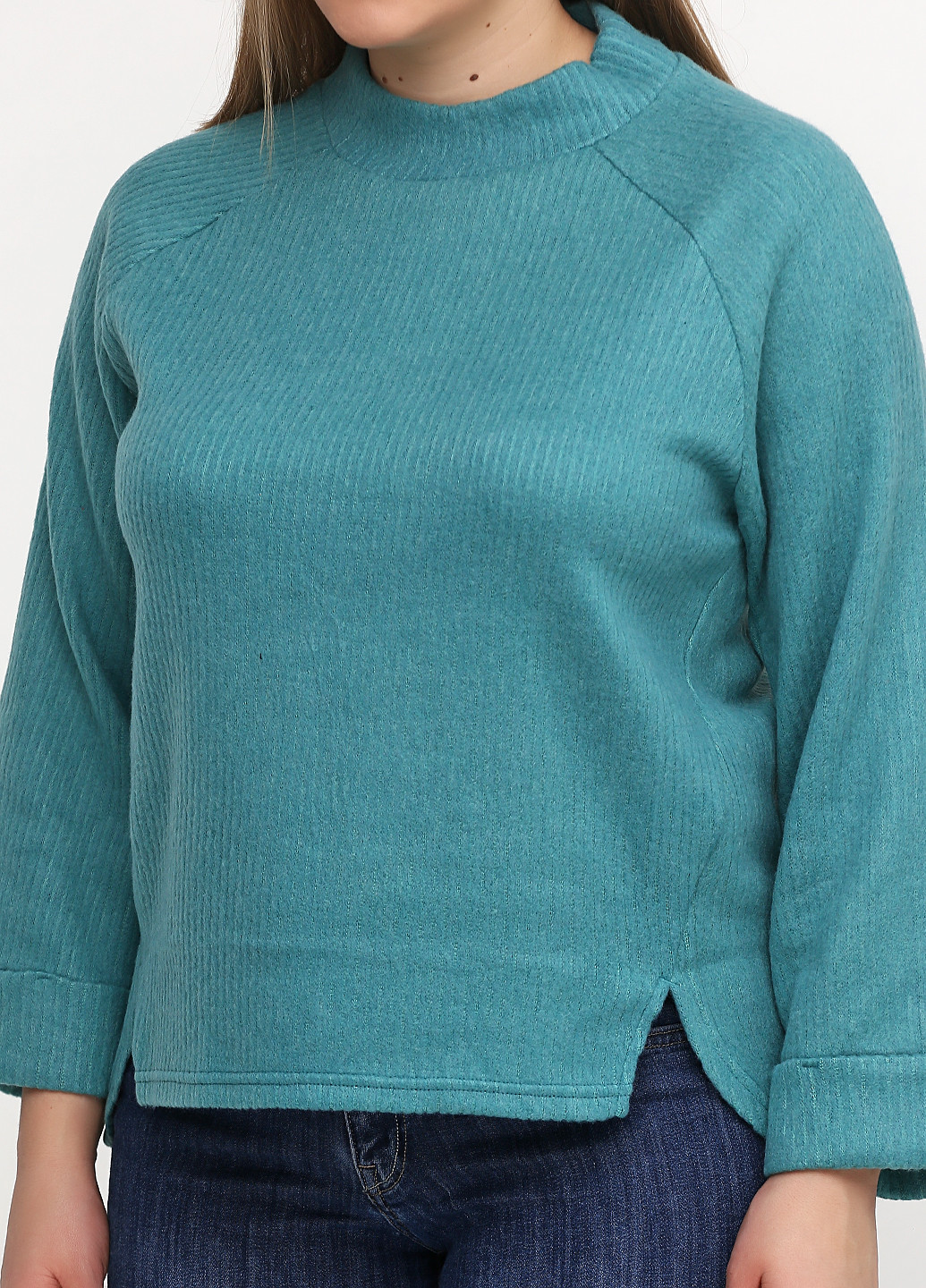 Зеленый демисезонный свитер хомут Miss Moda