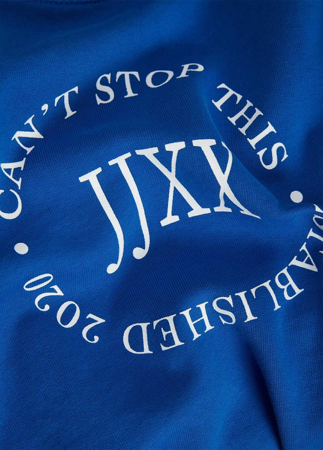 Свитшот JJXX - Свободный крой надпись синий кэжуал хлопок - (290148572)