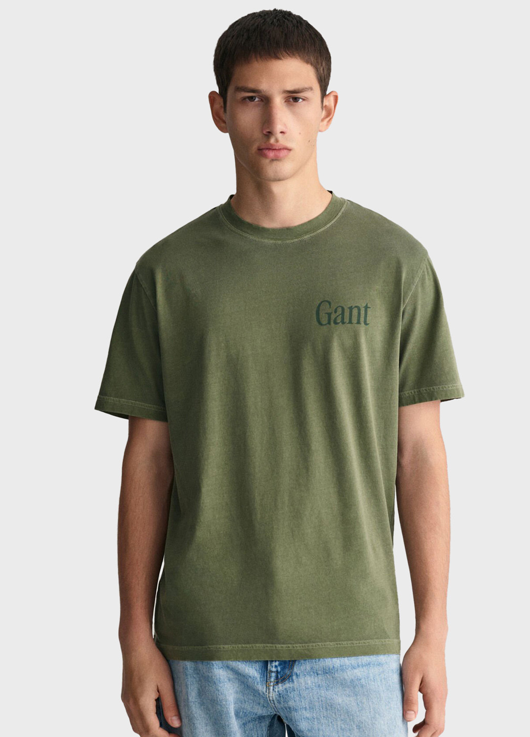 Оливковая футболка Gant