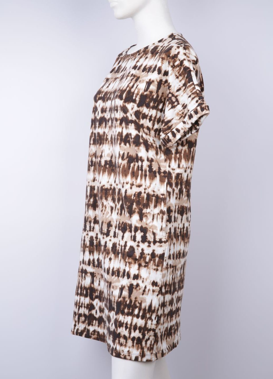 Бежевое кэжуал платье Signature с абстрактным узором