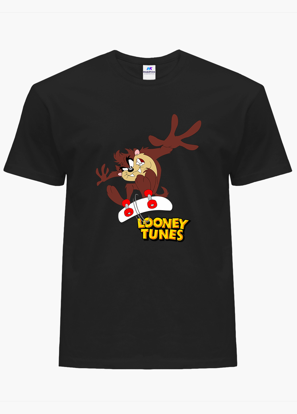 Чорна футболка чоловіча таз луні тюнз (taz looney tunes) (9223-2876-1) xxl MobiPrint