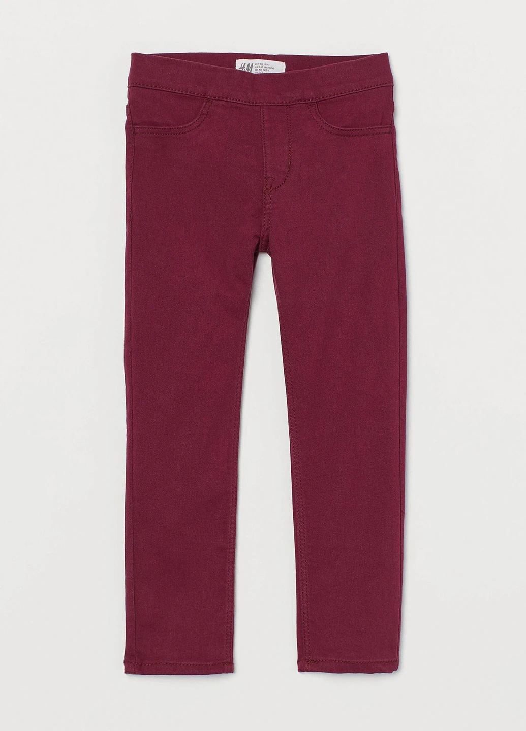 Бордовые демисезонные джеггинсы H&M