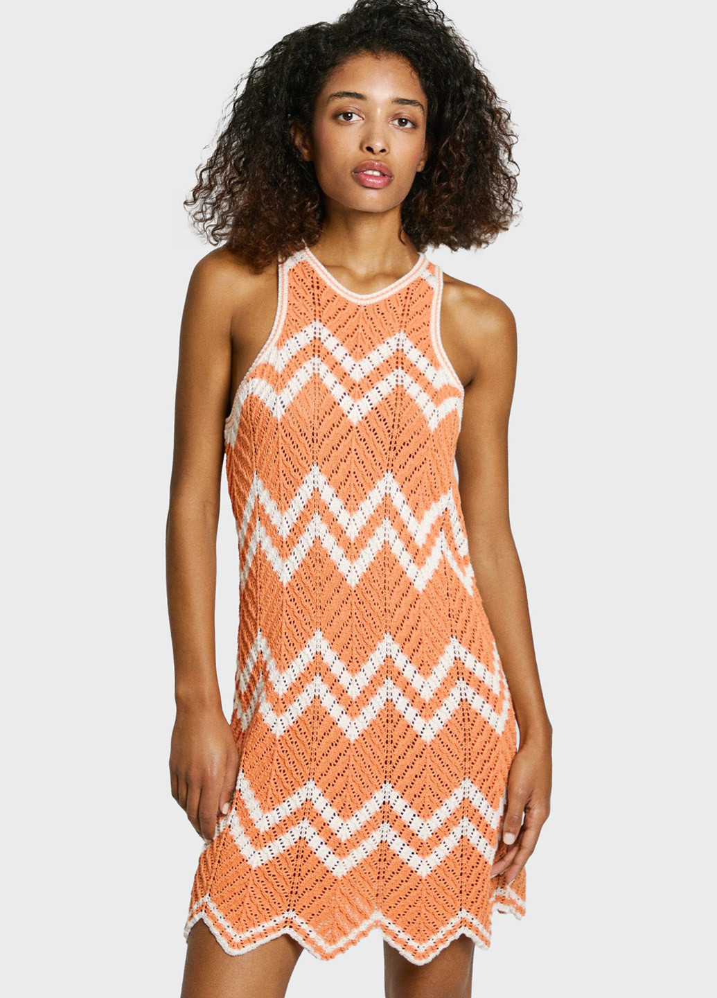 Помаранчева кежуал сукня а-силует Pepe Jeans в смужку