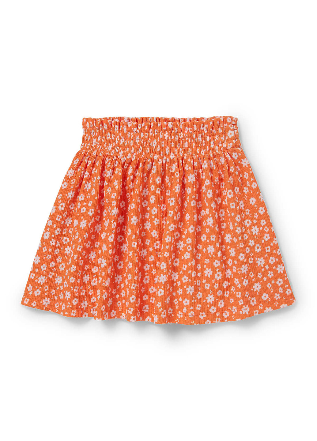 Оранжевая кэжуал цветочной расцветки юбка C&A клешированная