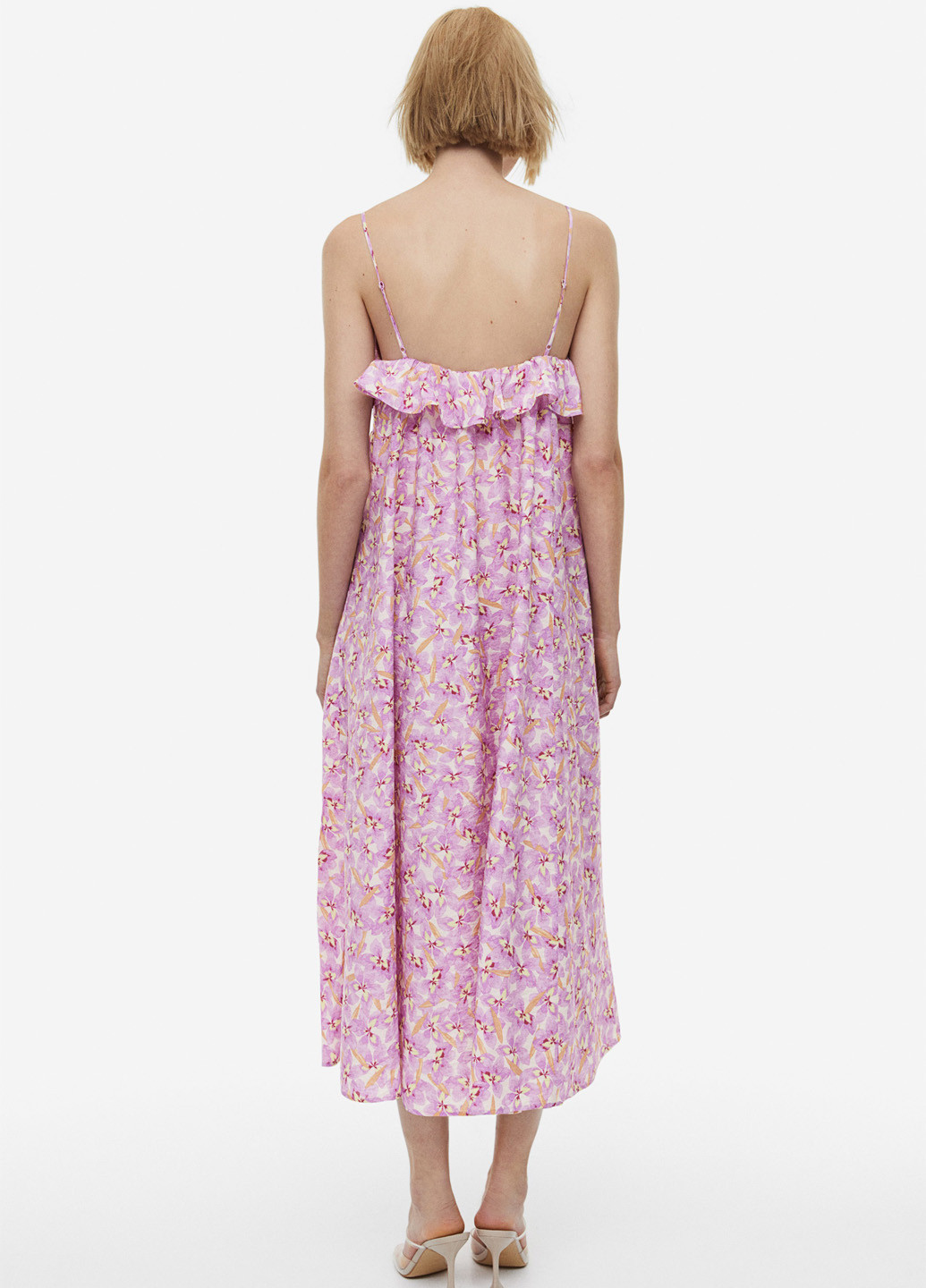 Рожево-лілова кежуал сукня H&M з квітковим принтом