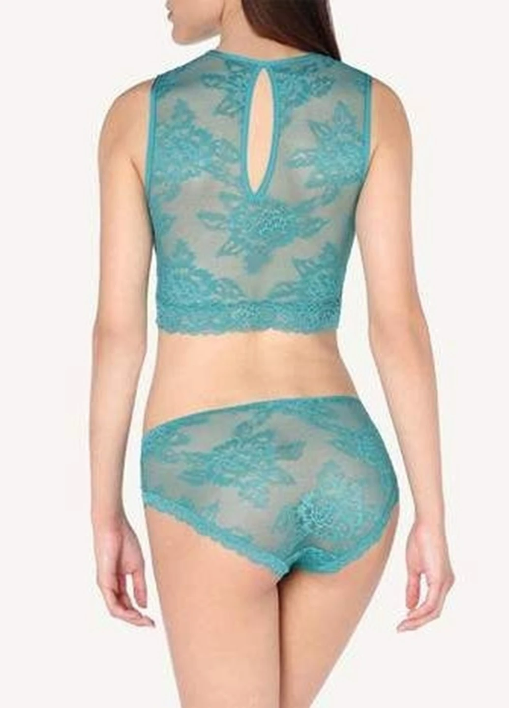 Бирюзовый топ бюстгальтер Fashion Forms без косточек полиамид