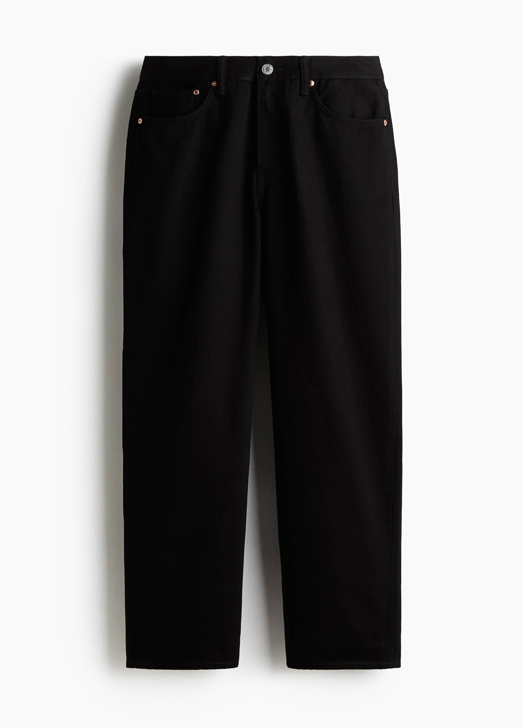 Черные демисезонные прямые джинсы H&M