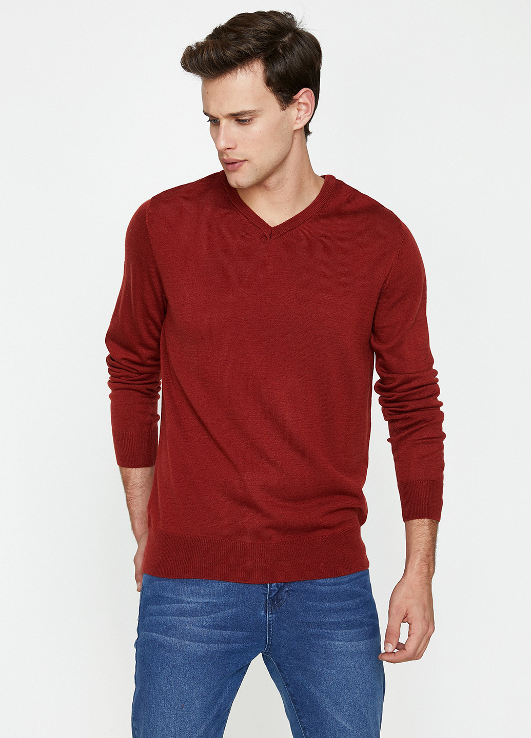 Терракотовый демисезонный пуловер пуловер KOTON