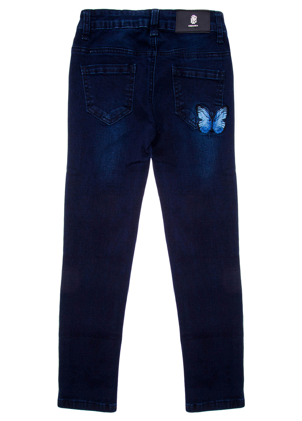 Темно-синие демисезонные прямые джинсы Stefania