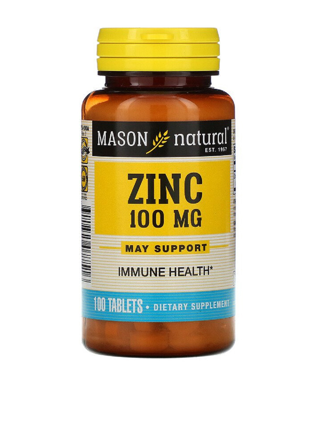 Цинк 100 мг (100 табл.) Mason Natural