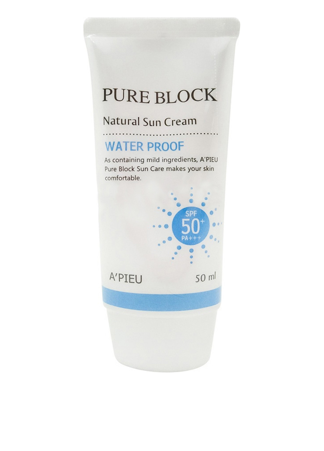 Крем Pure Block Natural Waterproof Sun Cream SPF50+, 50 мл A'pieu (182428191)