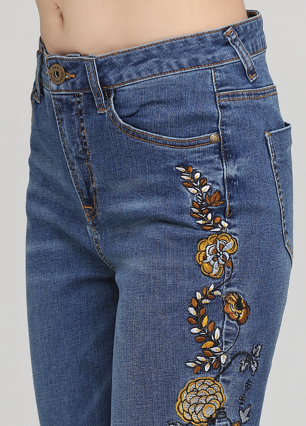 Синие демисезонные скинни джинсы B.C. Best Connections
