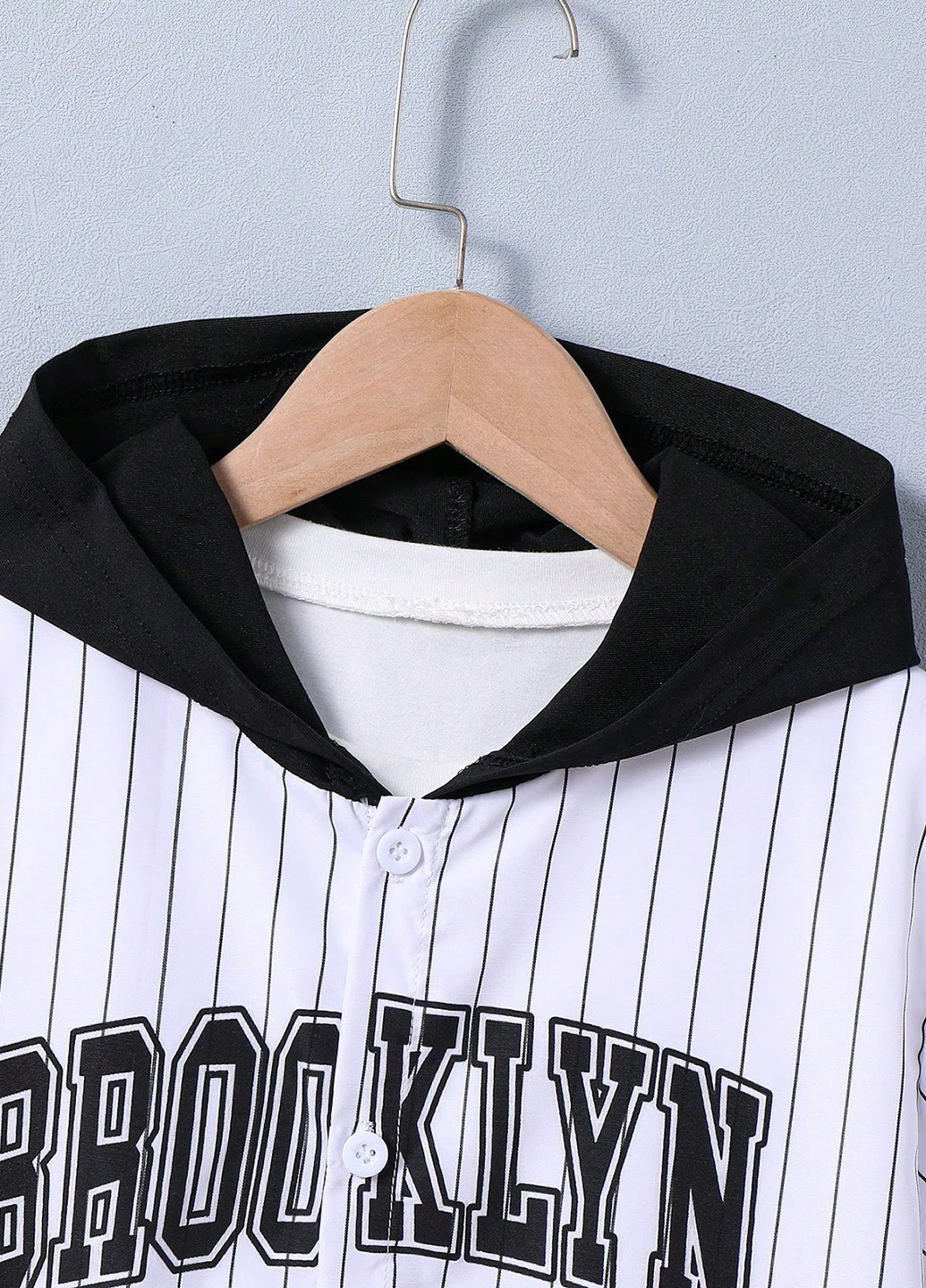 Белая кэжуал рубашка в полоску SHEIN