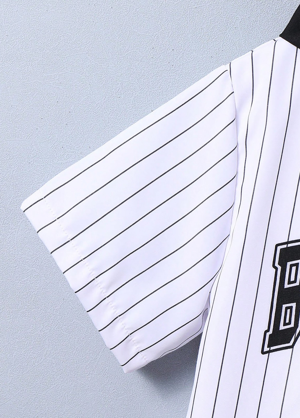 Белая кэжуал рубашка в полоску SHEIN