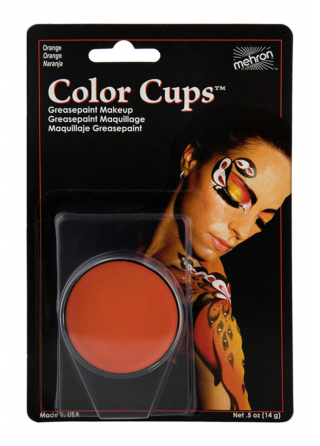 Кремовый грим Color Cups, Orange (Оранжевый), 12 г Mehron (205593142)