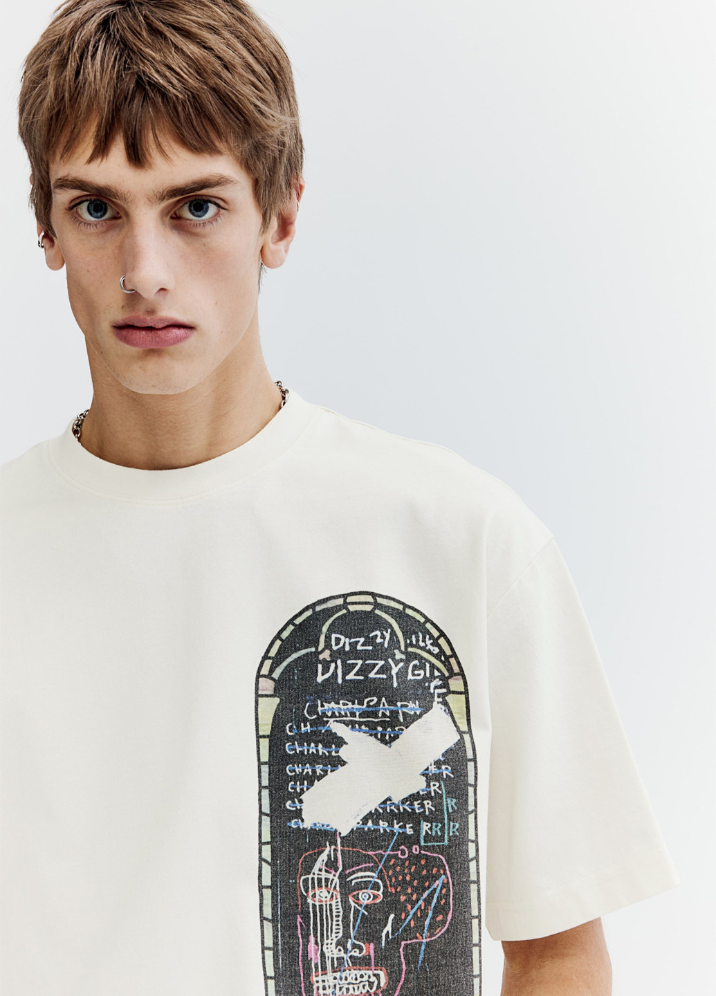 Кремовая футболка H&M