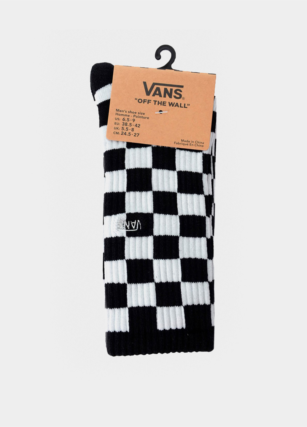 Чорно-білі шкарпетки Vans клітинка (327373901)