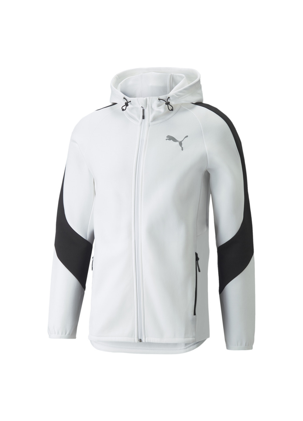 Біла демісезонна толстовка evostripe full-zip men's hoodie Puma
