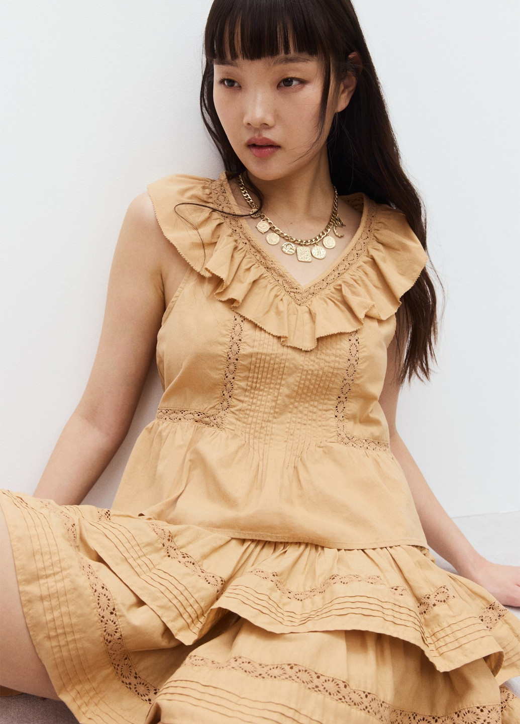 Бежевая блуза H&M