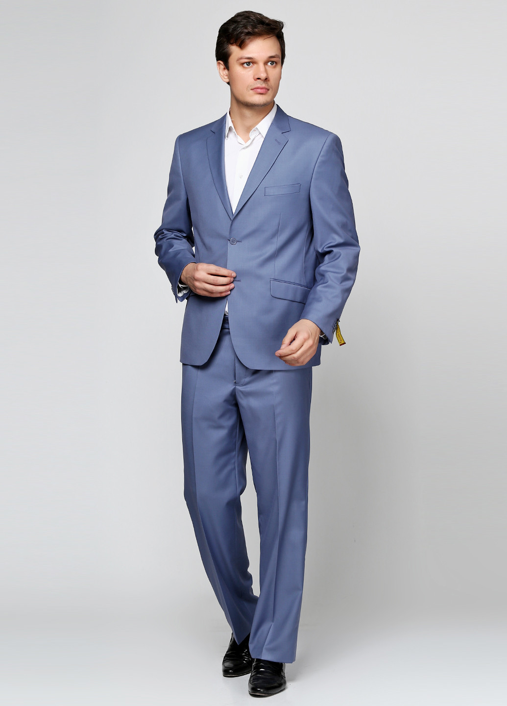 Голубой демисезонный костюм (пиджак, брюки) брючный Federico Cavallini