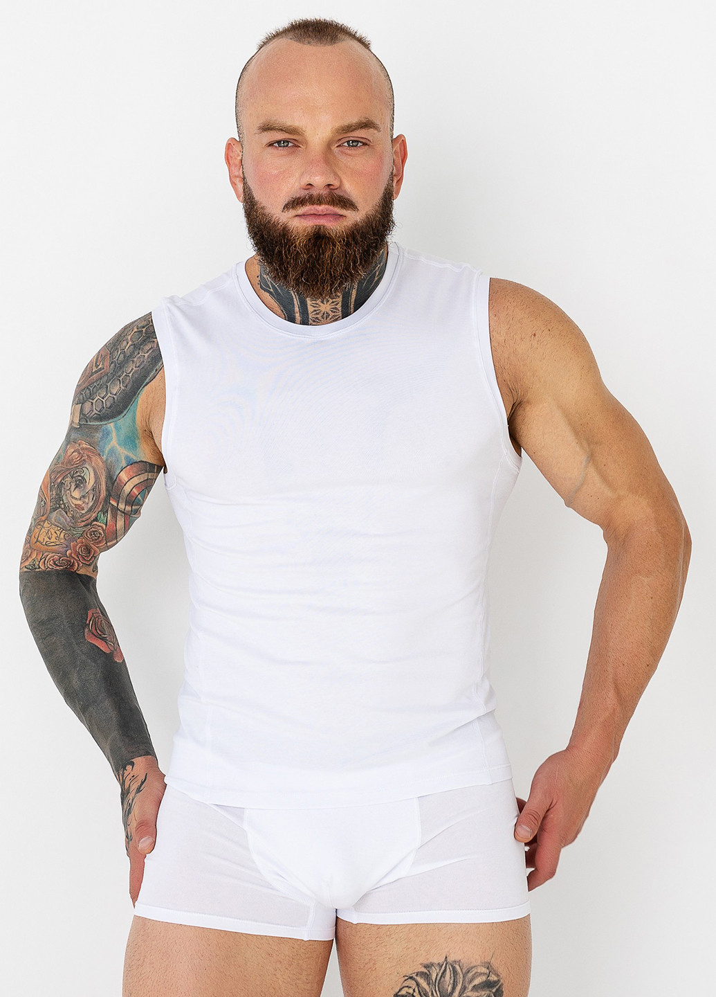 Стильна майка з натуральної бавовни TOTALFIT (324231186)