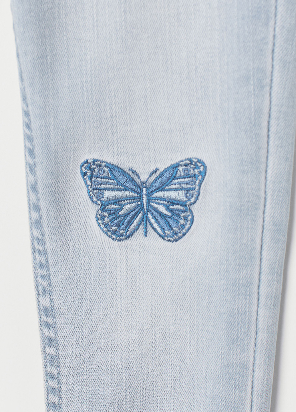 Джегінси H&M однотонні блакитні джинсові бавовна, поліестер