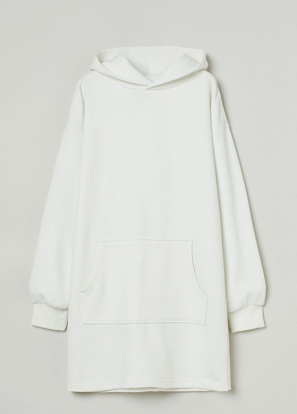 Белое кэжуал платье H&M однотонное