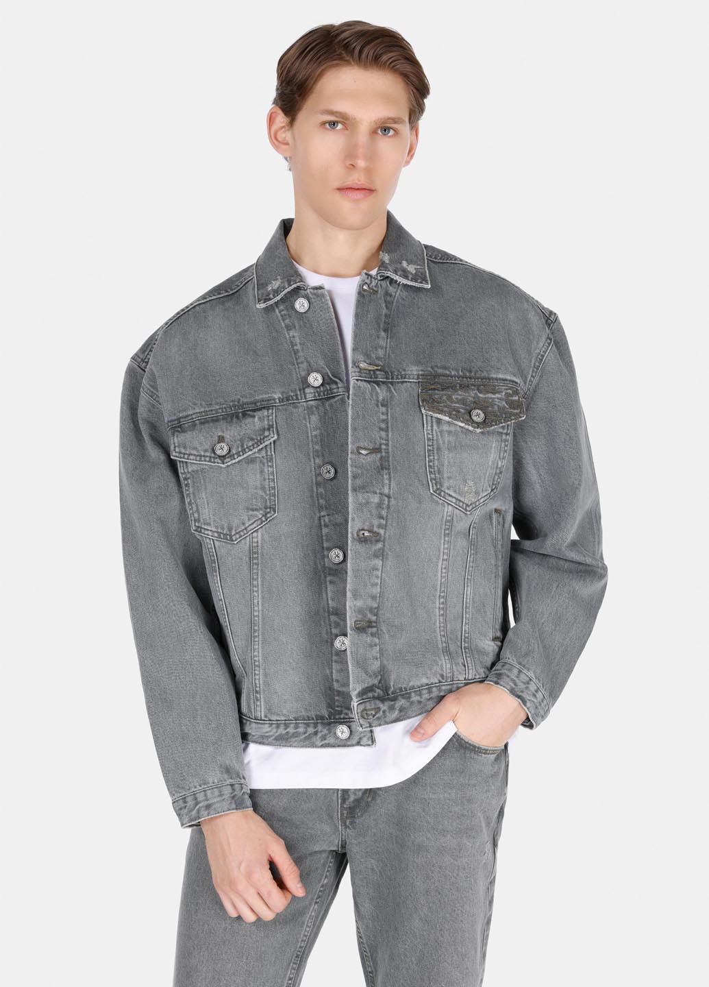 Сіра демісезонна куртка Colin's