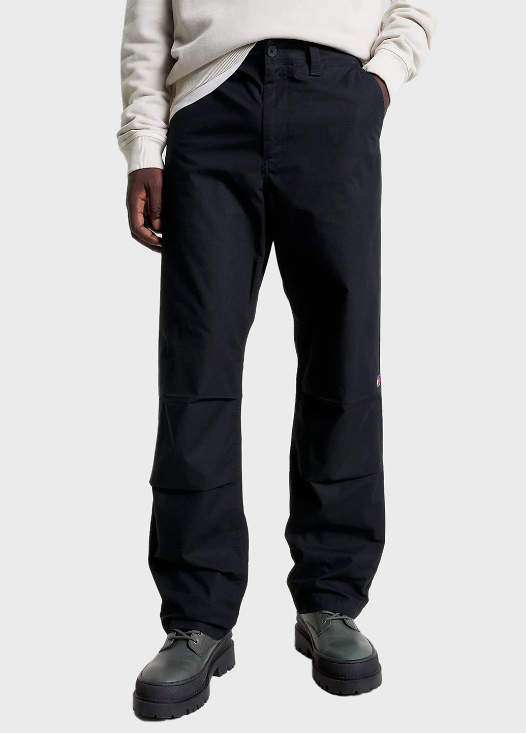 Черные кэжуал демисезонные прямые брюки Tommy Jeans